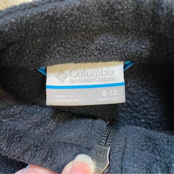 Columbia‎ Baby 6-12 Months Black and Gray Sportswear Full Zip Fleece Jacket - Picture 7 of 8